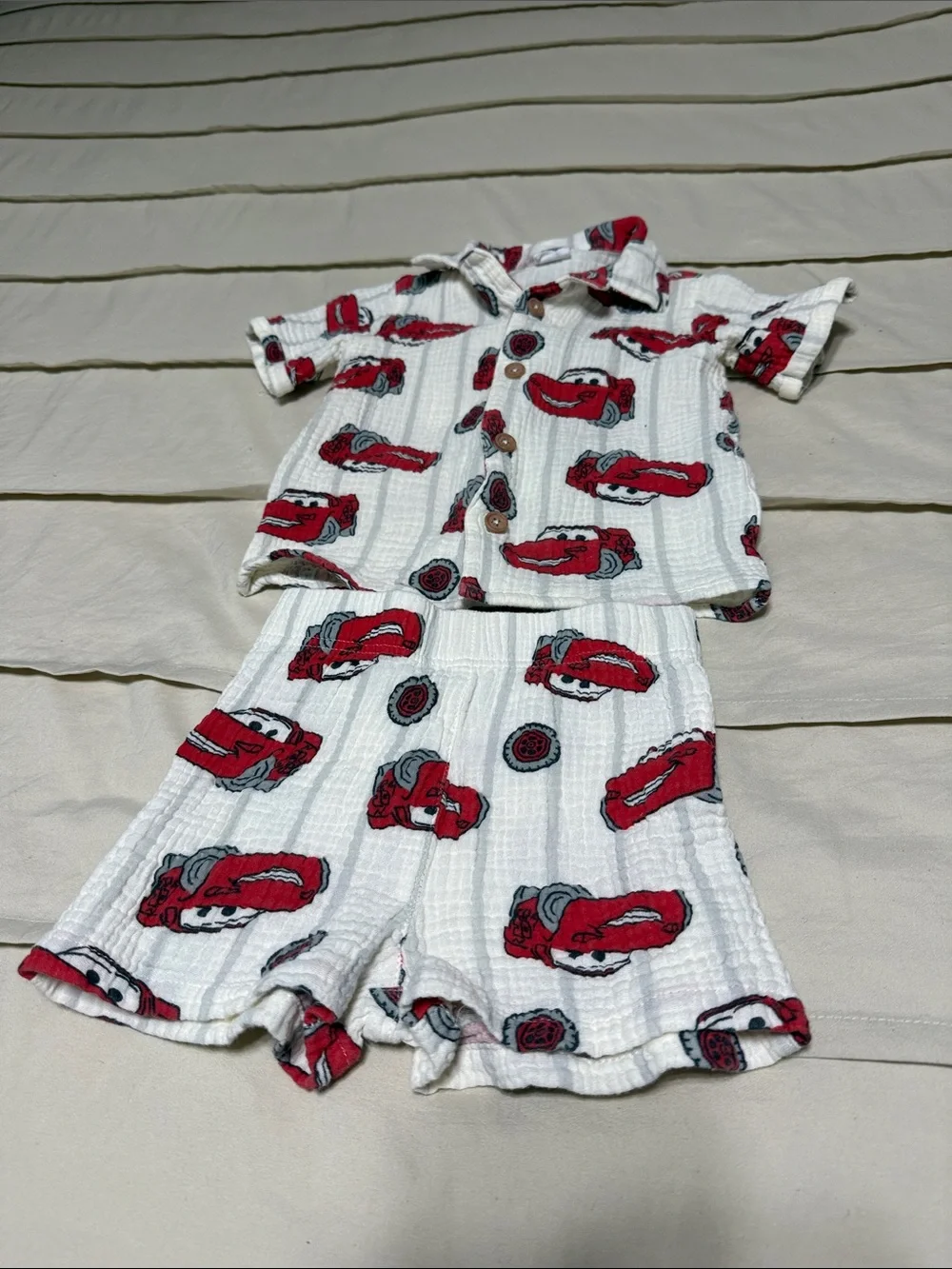 Red Print Kids Pajama Set